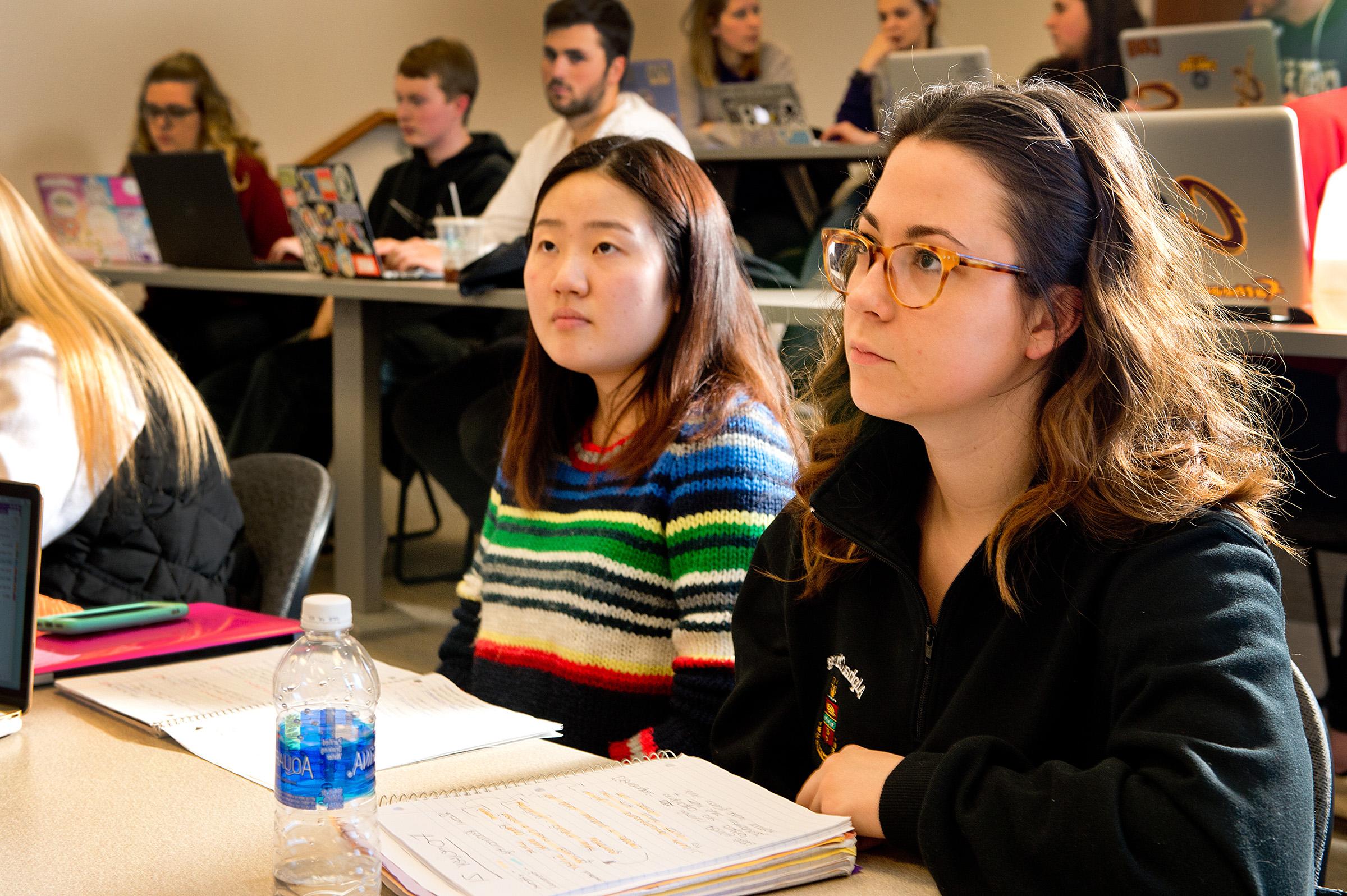 University of Mount Union students in marketing class